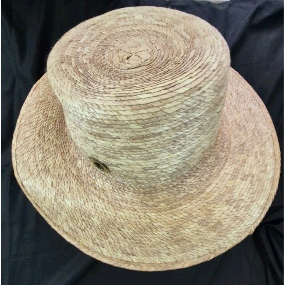 Sarah Bray Wildflower Bermuda Sun Hat Hand Woven Palm Leaf Made In US & Bermuda